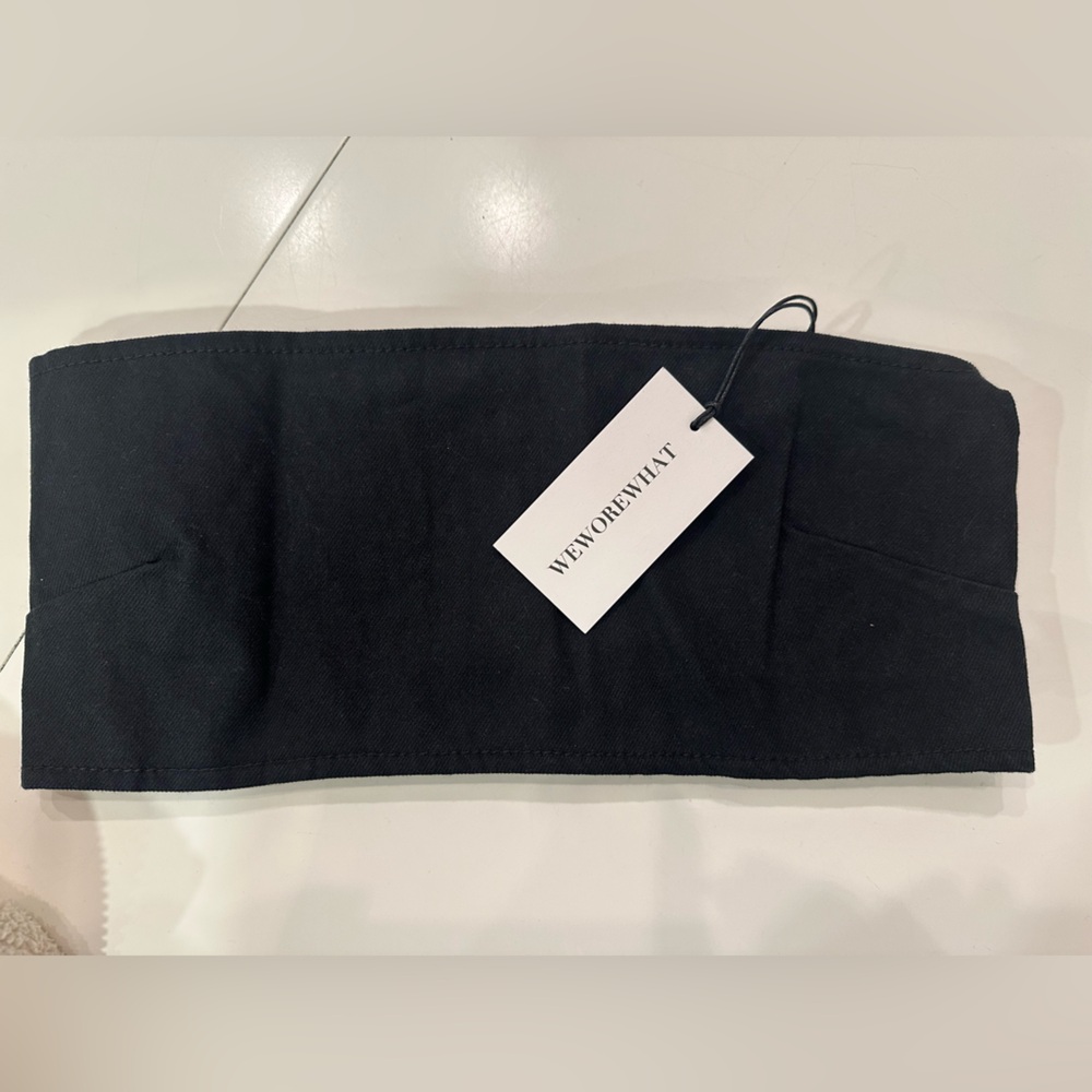 We Wore What Black Bandeau Top NWT